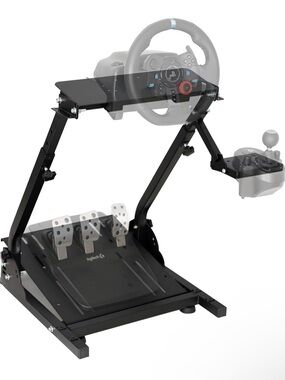 Logitech wheel, pedal, and stand set